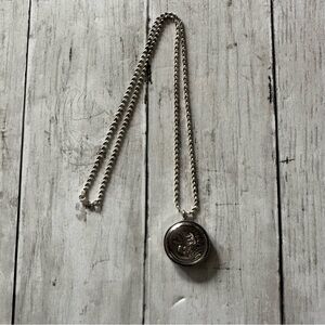 PREOWNED ORIGAMI OWL NECKLACE SILVER TONE CHAIN WITH CHARMS